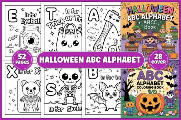 Download Halloween ABC Alphabet Coloring Book - Premium Resources