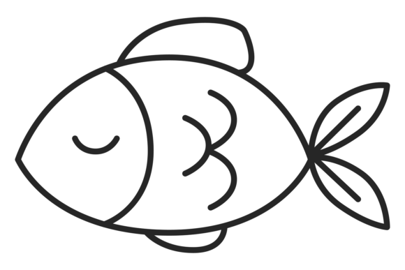 Download Fish Line Icon. Marine Fauna. Animal Sym - Premium Resources