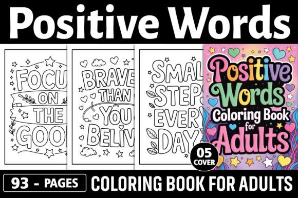 Download Positive Words Coloring Pages for Adults - Positive words coloring pages Collection