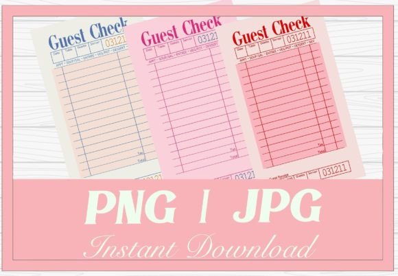 Download Pink Guest Check Clip Art Illustrations - Premium Bundle